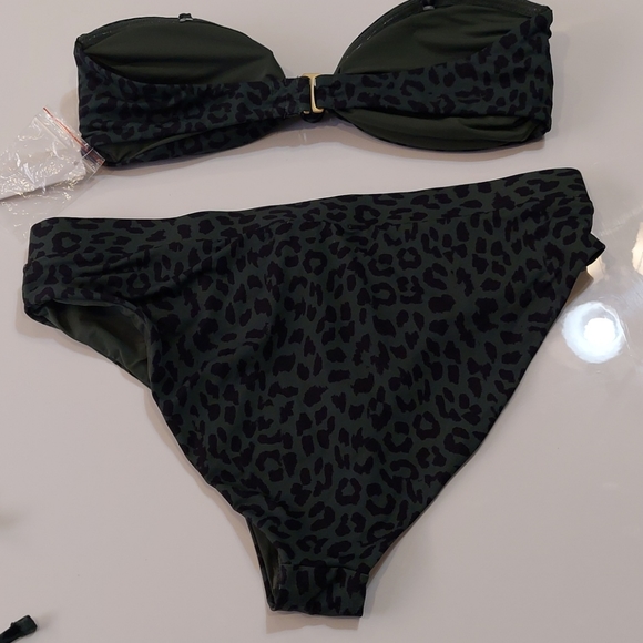 AQUA Leoard Print 2 Piece Swimsuit - Picture 3 of 7